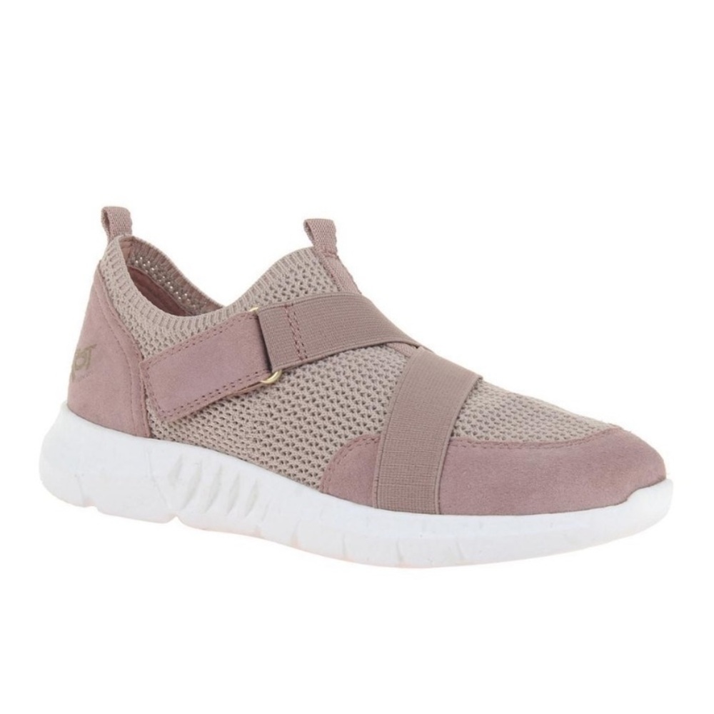 OTBT Vicky Mauve Blush Pink Suede Leather Slip On Sneakers Womens Sz 7.5 New